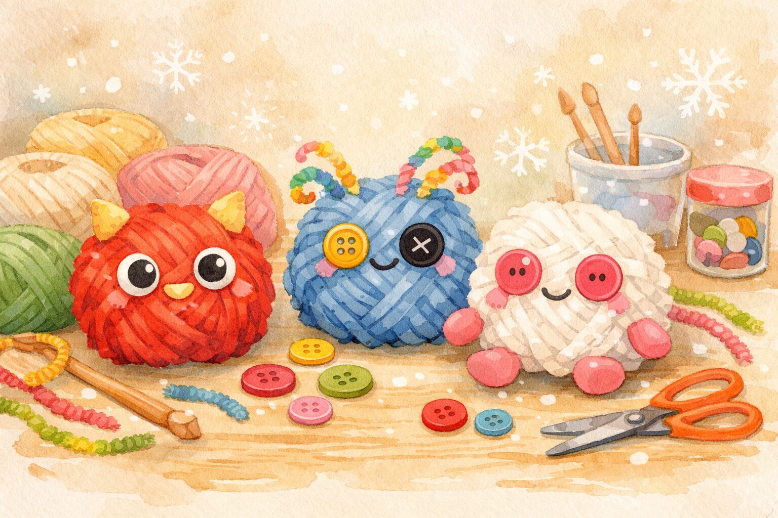 【千鳥町】真冬にぴったり🧶毛糸玉モンスター作りワークショップ