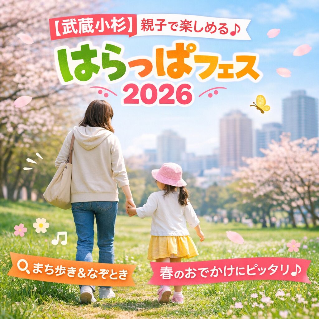【武蔵小杉】親子で楽しめる♪まち歩きイベント「はらっぱフェス2026」  春のおでかけにぴったりな「はらっぱフェス2026」