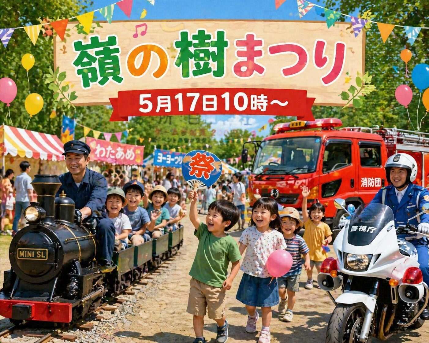 【御嶽山】5/17(日)開催！ミニSLやポンプ車がやってくる！嶺の樹まつり