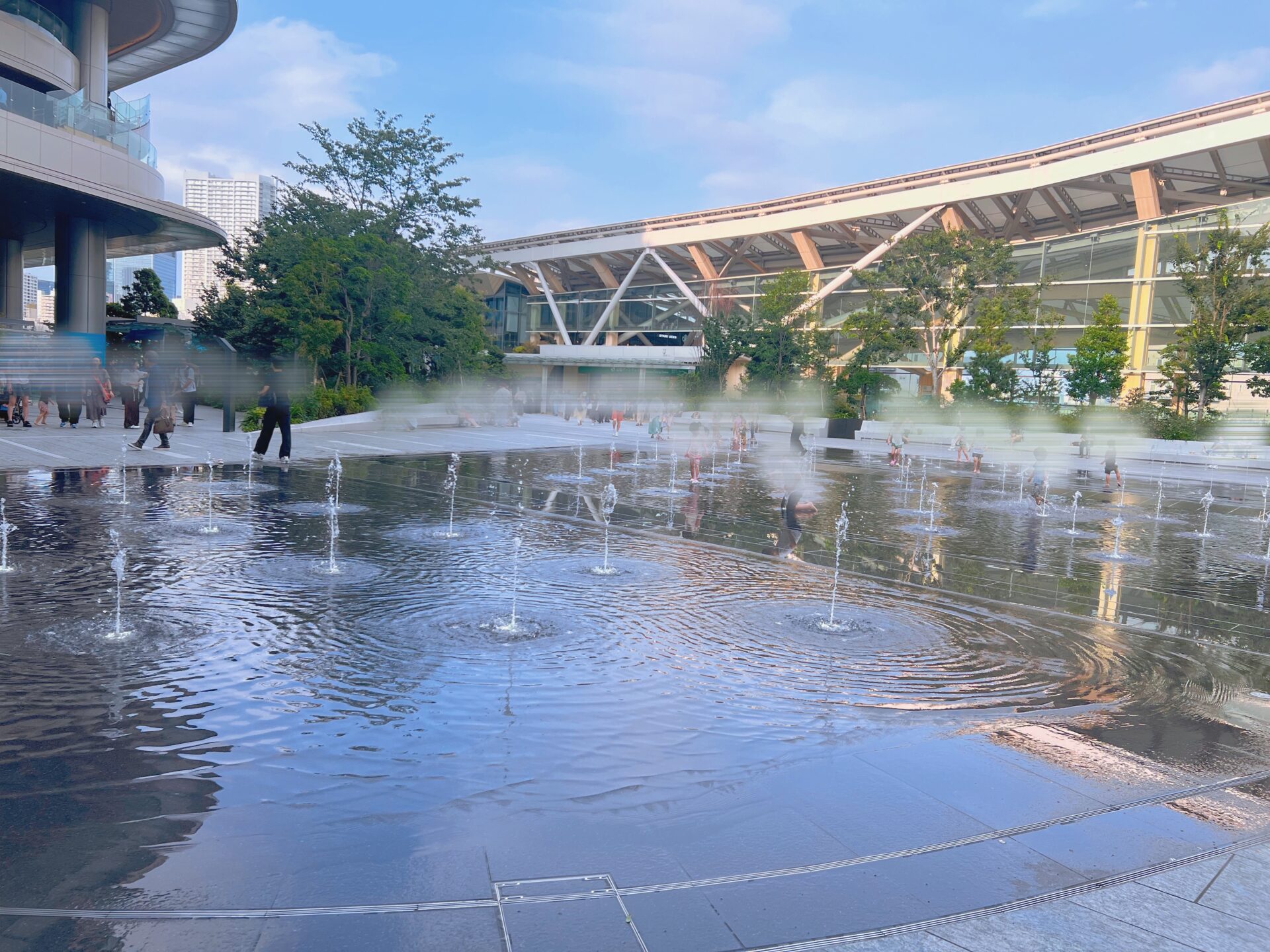 【高輪ゲートウェイ】無料で水遊び！Gateway Parkの噴水広場へ行ってきました