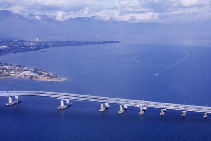 琵琶湖にかかる琵琶湖大橋を家族で歩いて制覇しよう！歩いた後はラフォーレ琵琶湖の昼食が待っています！