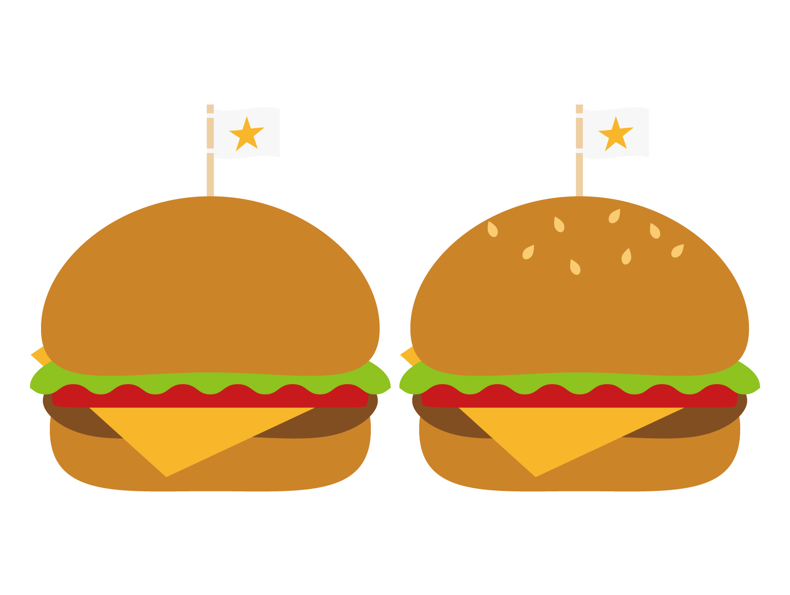 ハンバーガー　2個