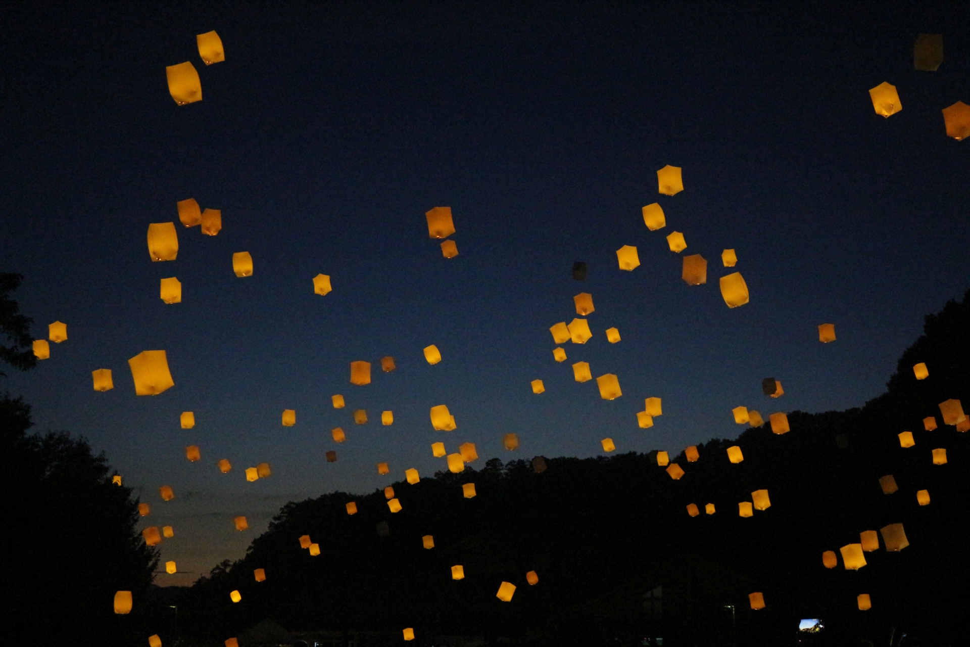 【週末のお出かけに♪】夜空にスカイランタンを打ち上げよう！クリスマスツリー点灯式、マルシェも開催。