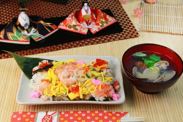 ひなまつりのお祝いに♪彩り豊かな海座のお寿司でお子様の成長を願ってお祝いしましょう♪【海座　ひなまつり　2/19～3/3】