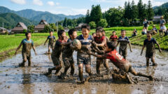 「泥んこラグビー」子どもも大人も泥んこになって遊ぼう！小さい子向けの泥んこ遊びスペースも♪栗東市走井にて【7/12】